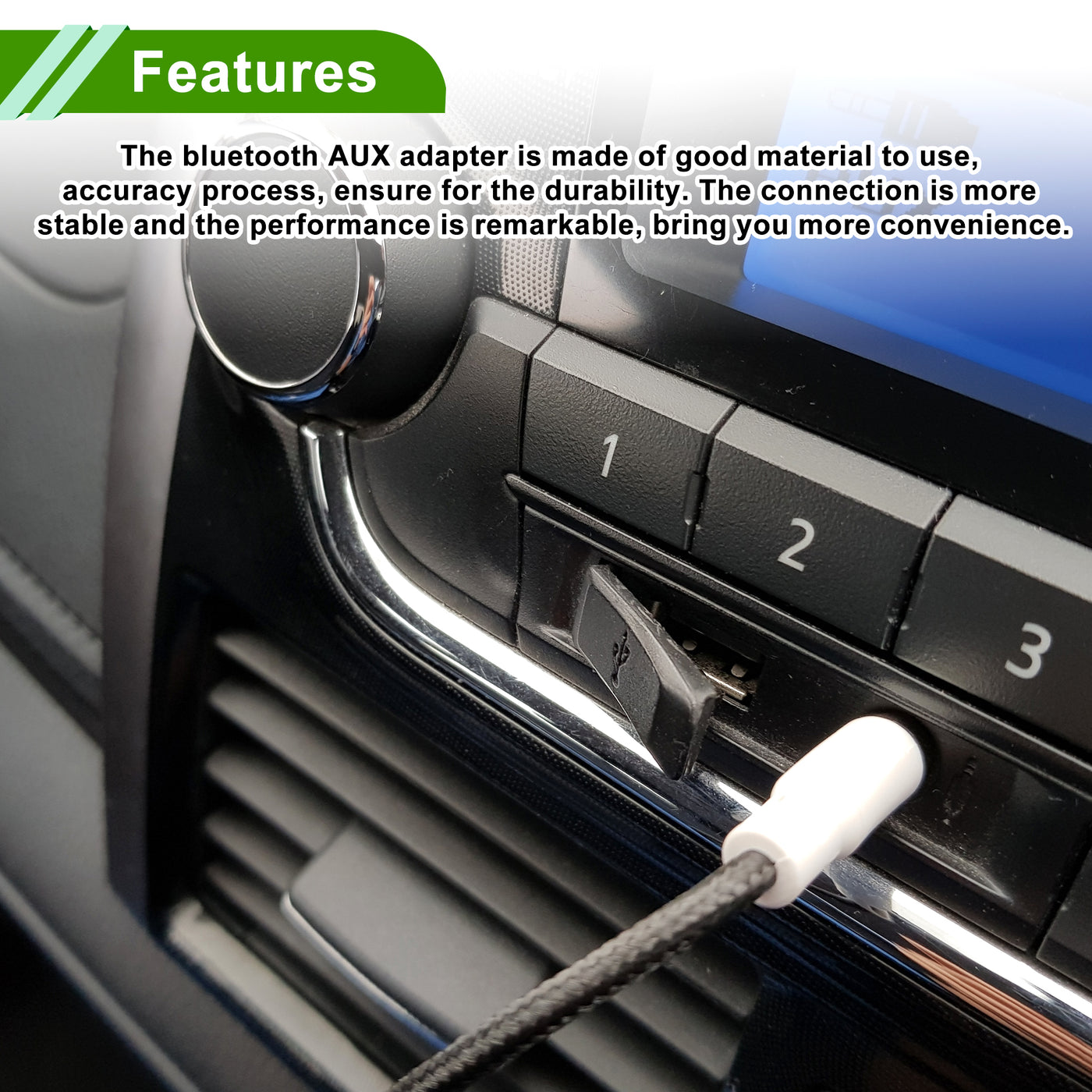 HOPESPANNER Stereo Radio Harness for BMW Convenient Black Front Bluetooth AUX Adapter Music Cable Plastic,Metal 1 Pcs