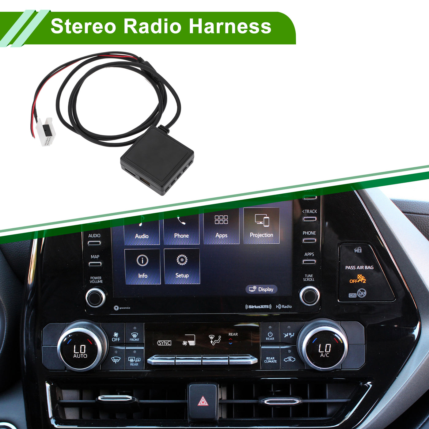 HOPESPANNER Stereo Radio Harness for BMW Convenient Black Front Bluetooth AUX Adapter Music Cable Plastic,Metal 1 Pcs