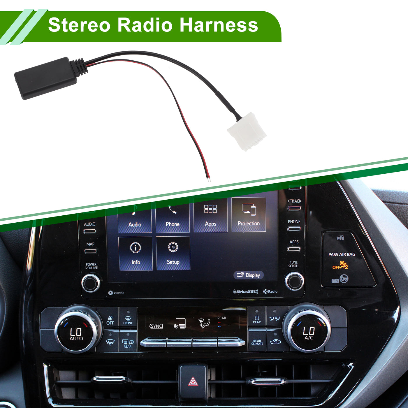 HOPESPANNER Stereo Radio Harness for Mazda 3 2006 Convenient Black Front Bluetooth AUX Adapter Music Cable Plastic,Metal 1 Pcs