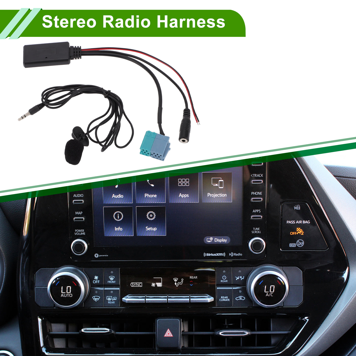 HOPESPANNER Stereo Radio Harness for Fiat Bravo Convenient Black Front Bluetooth AUX Adapter Music Cable Plastic,Metal 1 Set