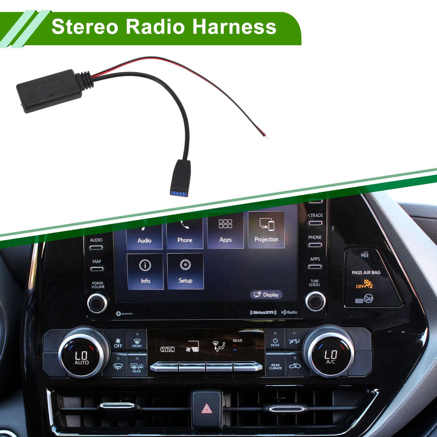 HOPESPANNER Stereo Radio Harness for BMW E46 3-Series 2002-2006 Convenient Black Front Bluetooth AUX Adapter Music Cable Plastic,Metal 1 Pcs