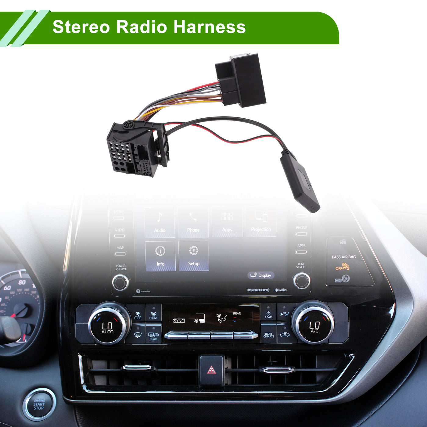 HOPESPANNER Stereo Radio Harness for Opel CD30 CDC40 CD70 DVD90 Convenient Black Front Bluetooth AUX Adapter Music Cable Plastic,Metal 1 Pcs