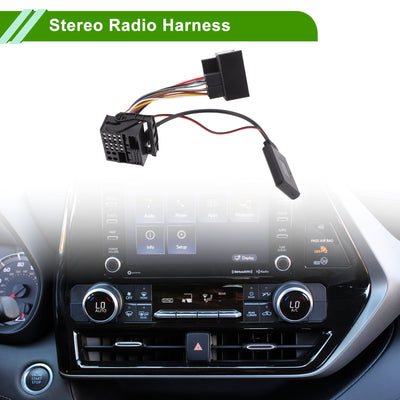 Harfington Stereo Radio Harness for Opel CD30 CDC40 CD70 DVD90 Convenient Black Front Bluetooth AUX Adapter Music Cable Plastic,Metal 1 Pcs