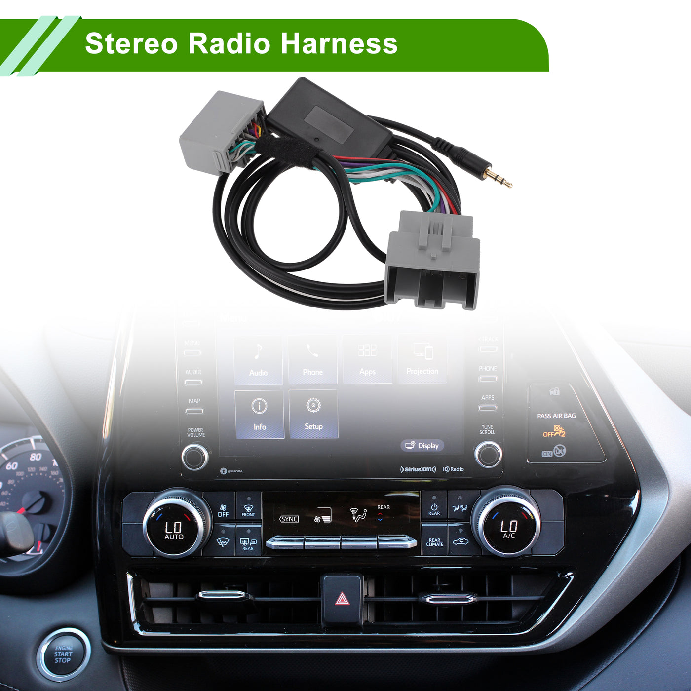 HOPESPANNER Stereo Radio Harness for VOLVO C30 C70 Convenient Black Front Bluetooth AUX Adapter Music Cable Plastic,Metal 1 Set