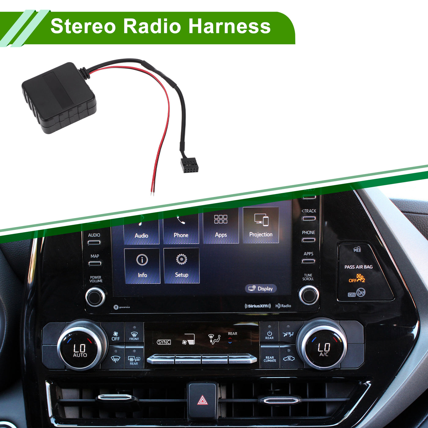 HOPESPANNER Stereo Radio Harness for BMW Convenient Black Front Bluetooth AUX Adapter Music Cable Plastic,Metal 1Pcs