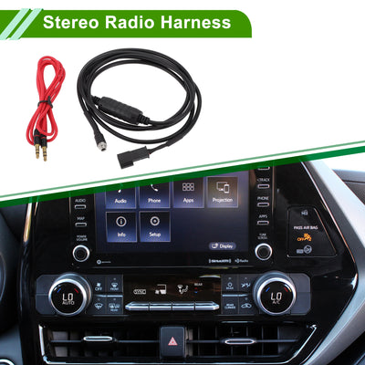 Harfington Stereo Radio Harness for BMW Z4 E85 Convenient Black Front Bluetooth AUX Adapter Music Cable Plastic,Metal 1 Set