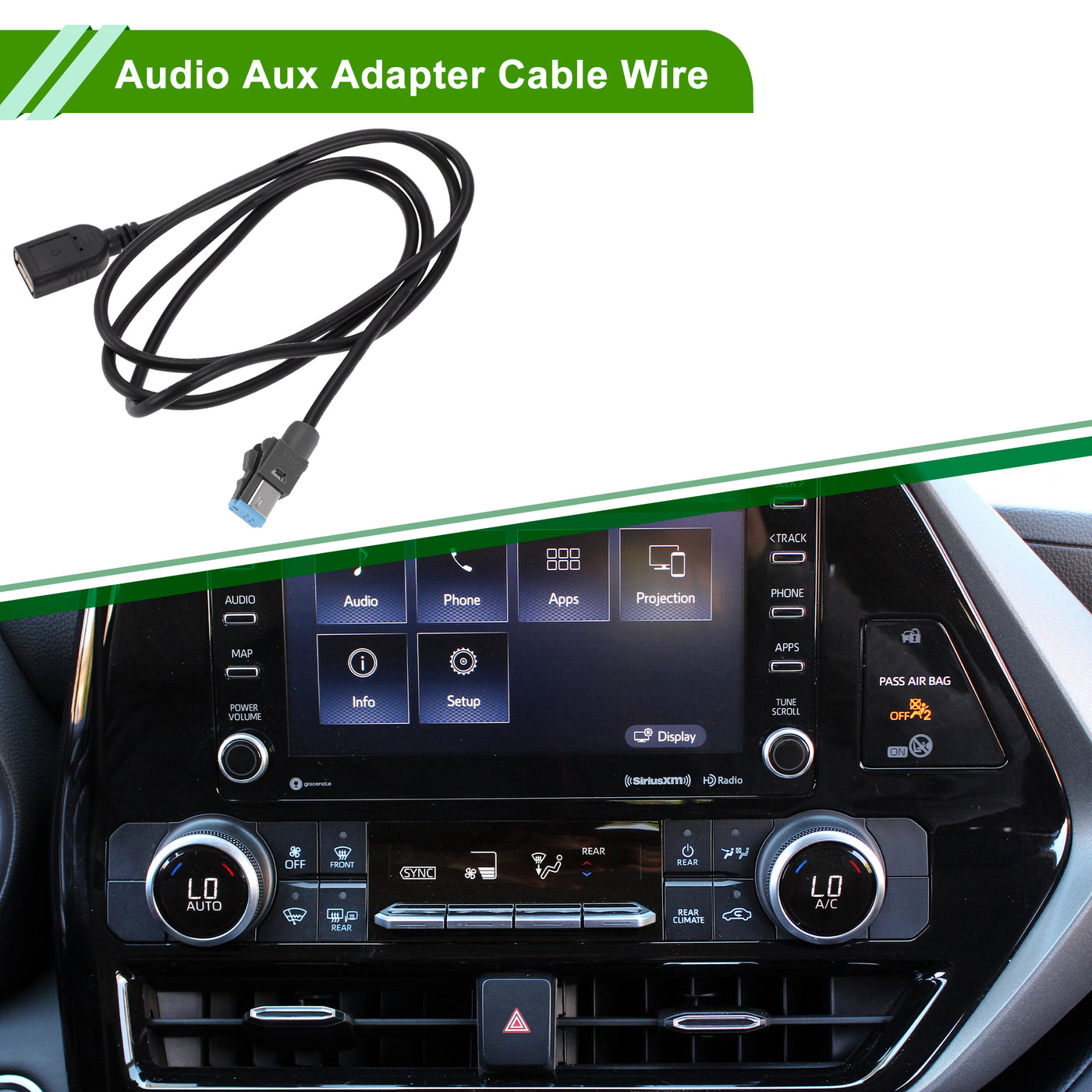 HOPESPANNER Audio Aux Adapter Cable Wire for Nissan Teana Convenient Black Front Stereo Radio Harness Plastic,Metal 1 Pcs