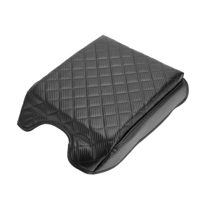 Harfington Console Lid Armrest Cover for Ford F-150 Tahoe Middle Console Pad Armrest Protector Microfiber Leather with Carbon Fiber Black Carbon Fiber Pattern