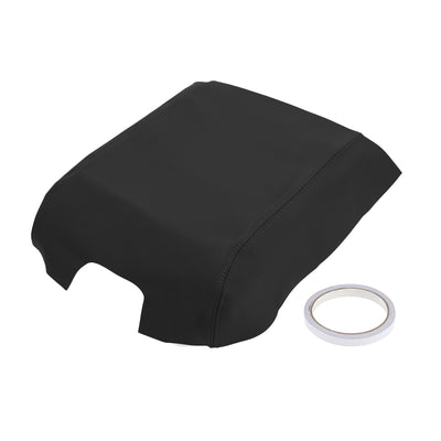 Harfington Console Lid Armrest Cover for Ford F-150 2015-2020 Tahoe Middle Console Pad Armrest Protector Microfiber Leather with Black