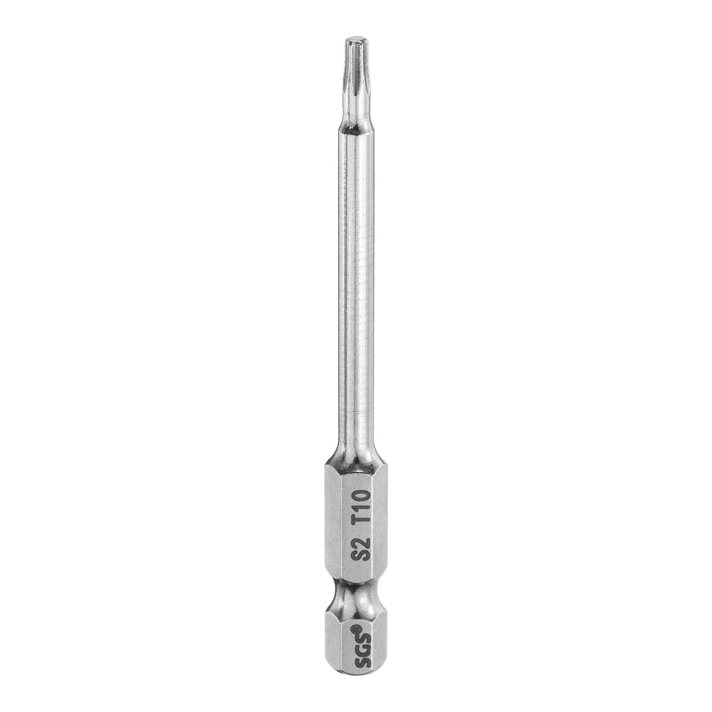 Harfington T10 Torx Bit 1/4" Shank 3" Long S2 Steel 6 Point Screwdriver Bit