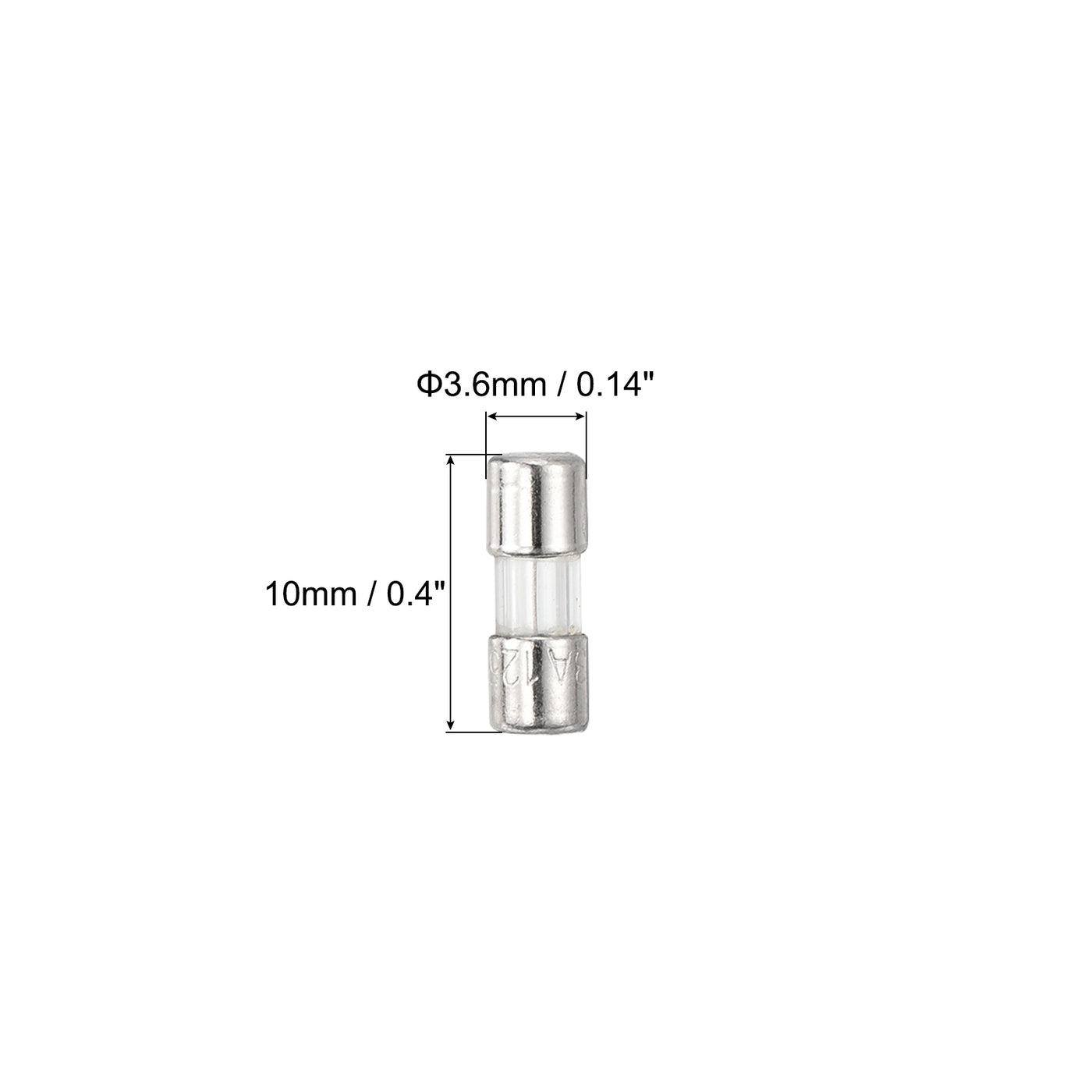 Harfington 10 Stück Schnellschmelzglasrohrsicherung 3A 125V 3,6x10mm Glasrohrsicherungen Schnell wirkende Sicherungen für Leiterplatten Elektronische Geräte Haushaltsgeräte Lichterkette