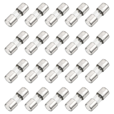 Harfington 20 Pcs Fast Blow Glass Fuse 3.6x10mm 3A 125V Glass Tube Fuses for PCB Board