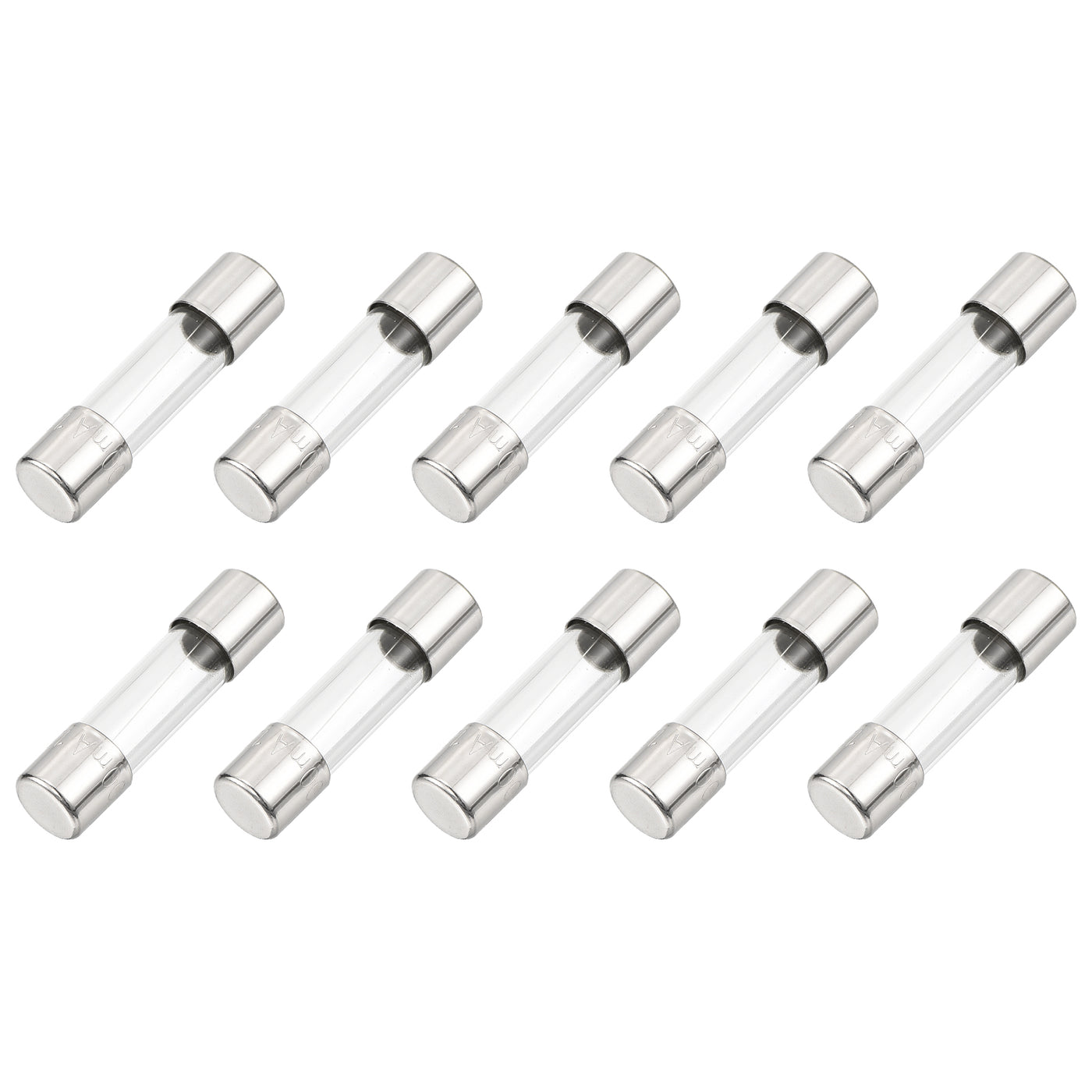 Harfington 10 Pcs Fast Blow Glass Fuse 5x20mm 0.5A 125V Glass Tube Fuses for PCB Board