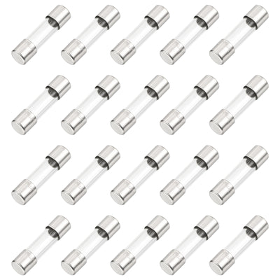 Harfington 20 Pcs Fast Blow Glass Fuse 5x20mm 0.5A 125V Glass Tube Fuses for PCB Board