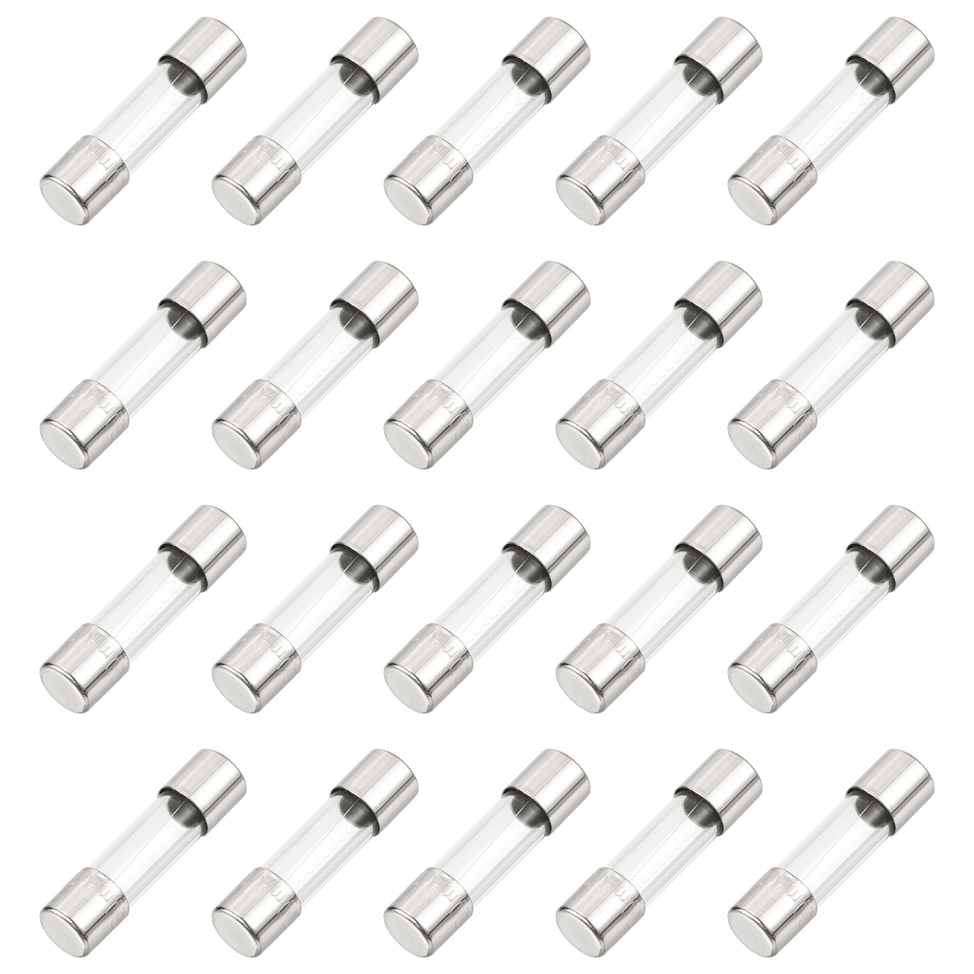 Harfington 30 Pcs Fast Blow Glass Fuse 5x20mm 0.5A 125V Glass Tube Fuses for PCB Board