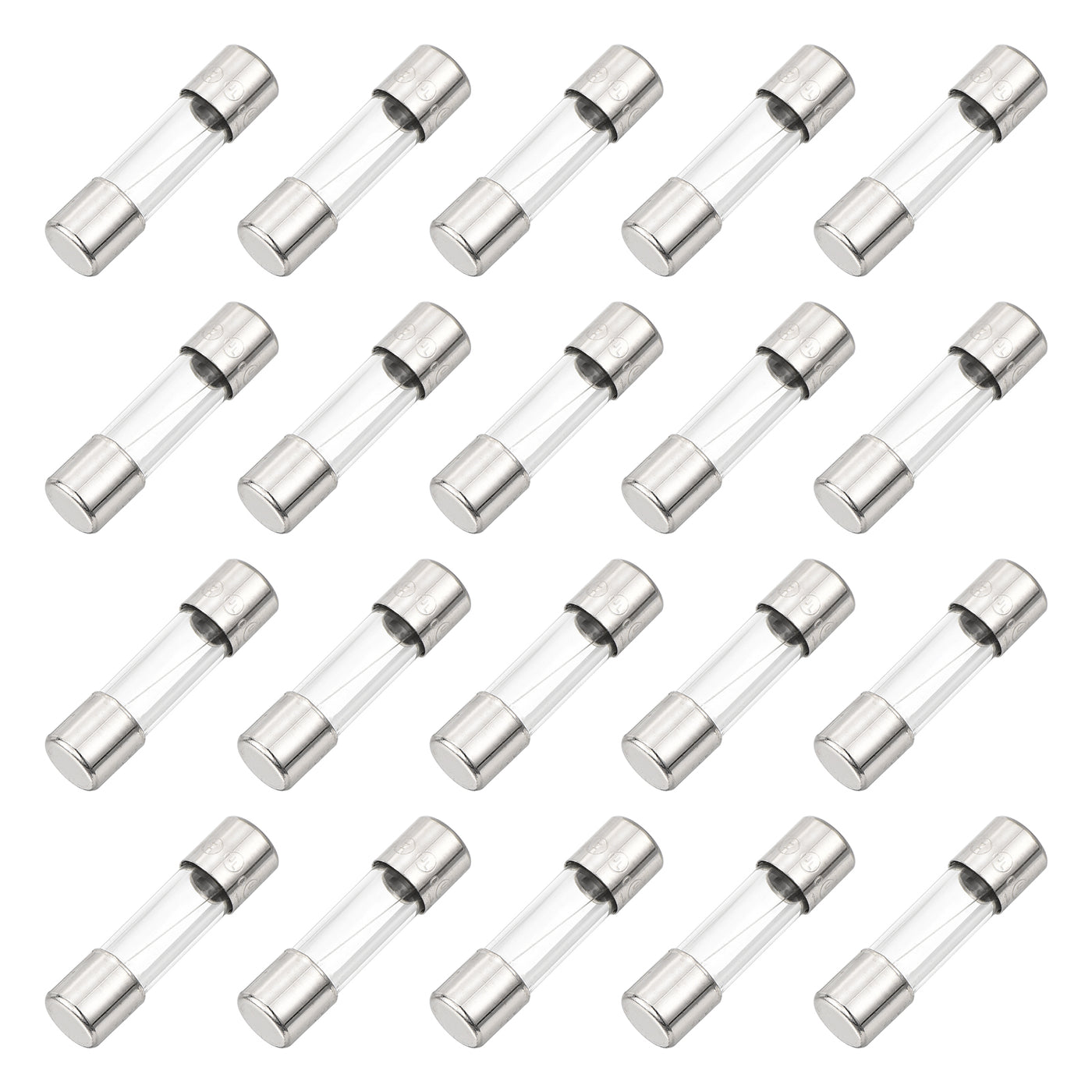 Harfington 20 Pcs Fast Blow Glass Fuse 5x20mm 1A 125V Glass Tube Fuses for PCB Board