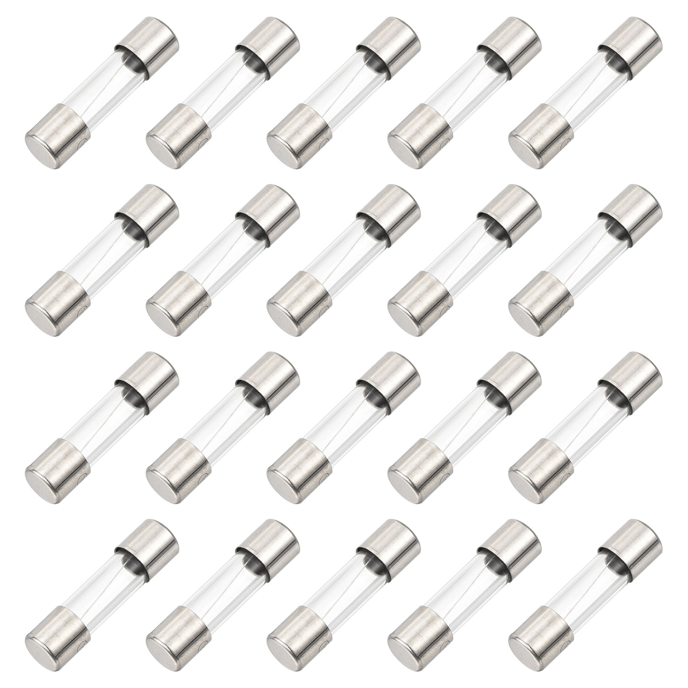 Harfington 30 Pcs Fast Blow Glass Fuse 5x20mm 1.6A 125V Glass Tube Fuses for PCB Board