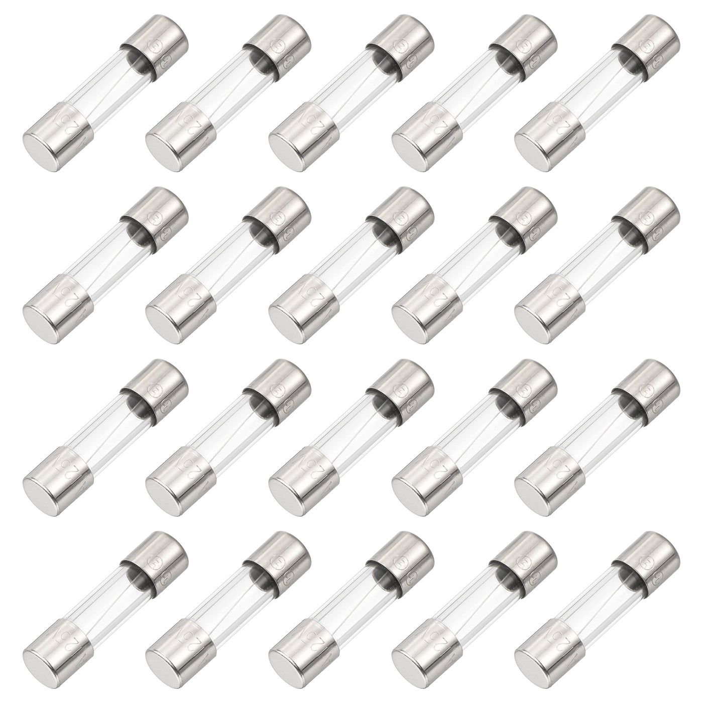 Harfington 20 Pcs Fast Blow Glass Fuse 5x20mm 3.15A 125V Glass Tube Fuses for PCB Board