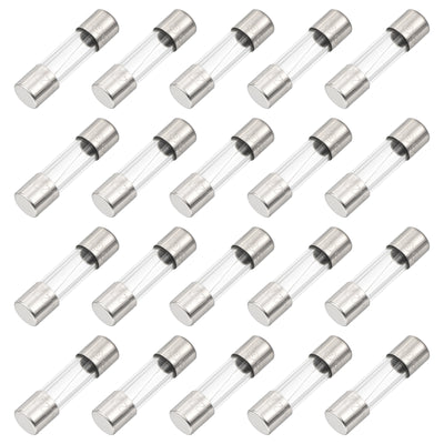 Harfington 30 Pcs Fast Blow Glass Fuse 5x20mm 3.15A 125V Glass Tube Fuses for PCB Board