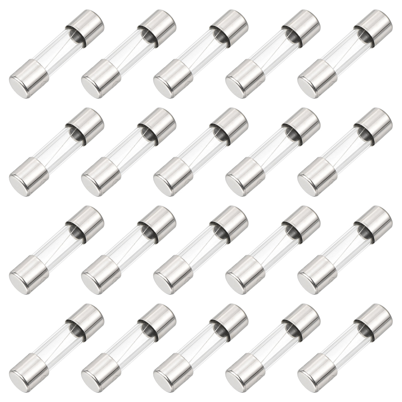 Harfington 20 Pcs Fast Blow Glass Fuse 5x20mm 4A 125V Glass Tube Fuses for PCB Board