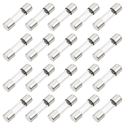 Harfington 20 Pcs Fast Blow Glass Fuse 5x20mm 4A 125V Glass Tube Fuses for PCB Board