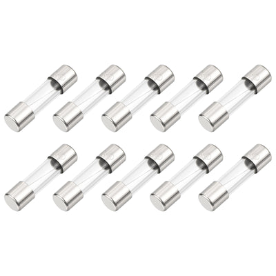 Harfington 10 Pcs Fast Blow Glass Fuse 5x20mm 5A 125V Glass Tube Fuses for PCB Board