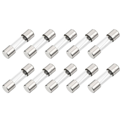 Harfington 10 Pcs Fast Blow Glass Fuse 5x20mm 7A 125V Glass Tube Fuses for PCB Board