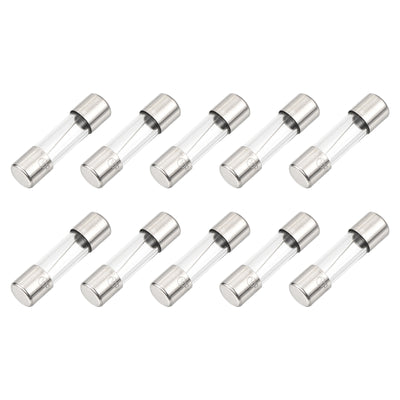 Harfington 10 Pcs Fast Blow Glass Fuse 5x20mm 10A 125V Glass Tube Fuses for PCB Board