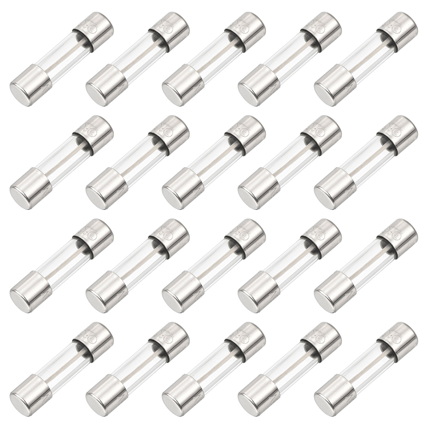 Harfington 30 Pcs Fast Blow Glass Fuse 5x20mm 15A 125V Glass Tube Fuses for PCB Board