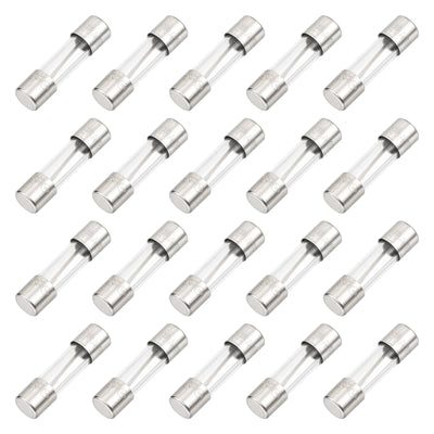 Harfington 30 Pcs Fast Blow Glass Fuse 5x20mm 20A 125V Glass Tube Fuses for PCB Board