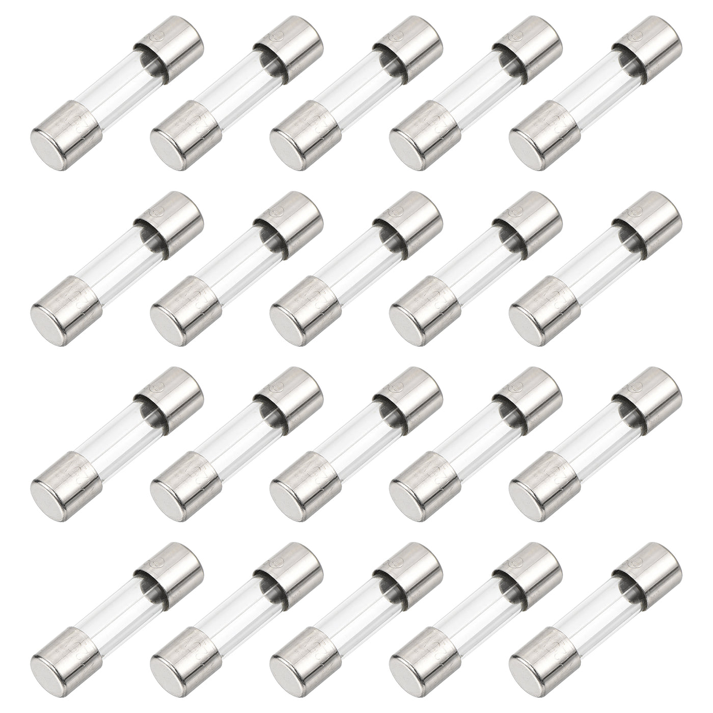 Harfington 20 Pcs Slow Blow Glass Fuse 5x20mm 3A 125V Glass Tube Fuses for PCB Board