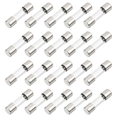 Harfington 20 Pcs Slow Blow Glass Fuse 5x20mm 3A 125V Glass Tube Fuses for PCB Board