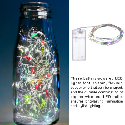 Harfington LED Fairy Lights Battery Operated 20 LEDs 10 Feet Multicolor Lights