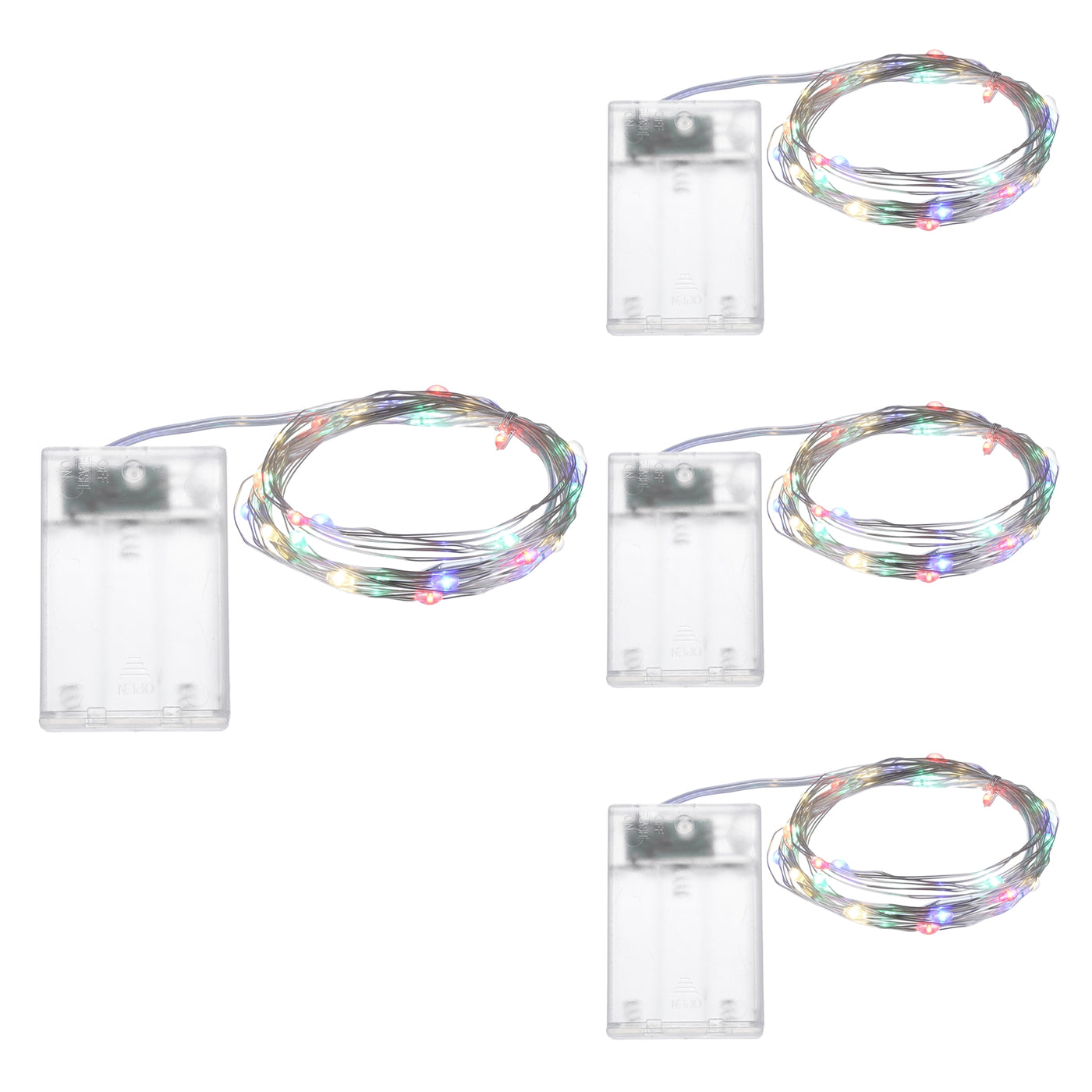 Harfington 4 Pack LED Fairy Lights Battery Operated 30 LEDs 10 Feet Multicolor Lights