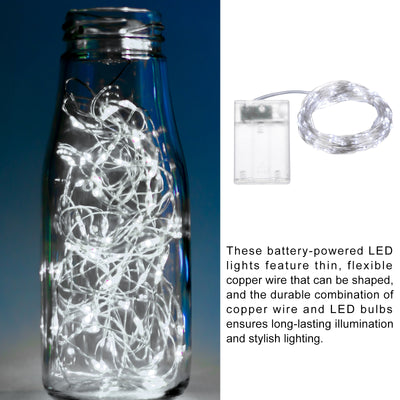 Harfington LED Fairy Lights Battery Operated 100 LEDs 32.8 Feet White Lights