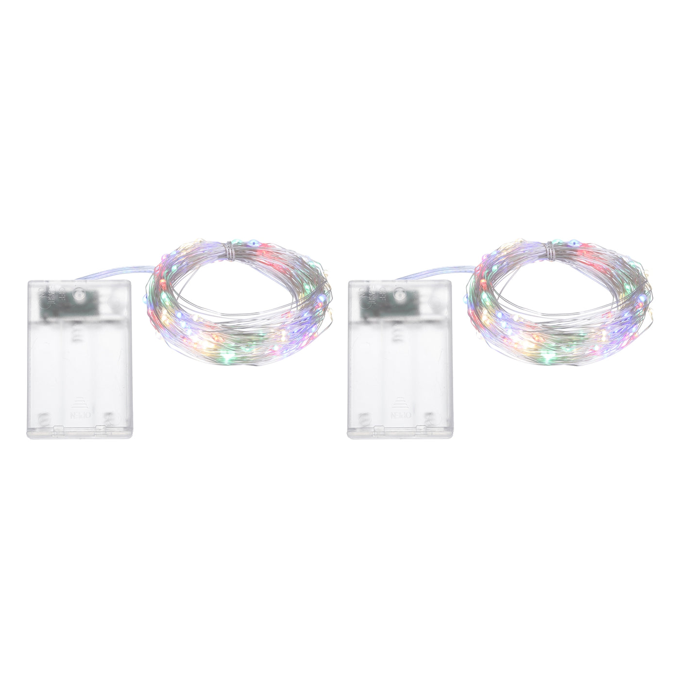 Harfington 2 Pack LED Fairy Lights Battery Operated 100 LEDs 32.8 Feet Multicolor Lights