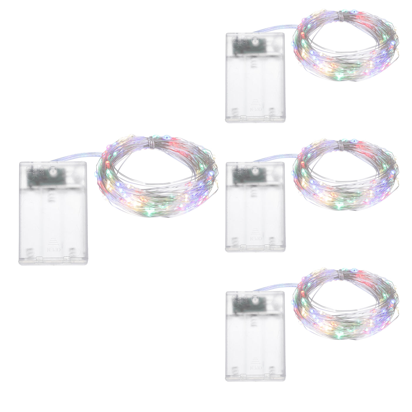 Harfington 4 Pack LED Fairy Lights Battery Operated 100 LEDs 32.8 Feet Multicolor Lights