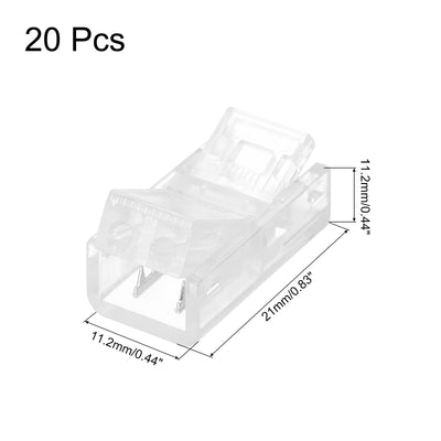 Harfington LED Strip Connector 2 Pin, 8mm LED Connectors for Strip Lights, Pack of 20