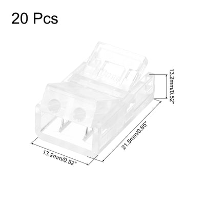 Harfington LED Strip Connector 2 Pin, 10mm LED Connectors for Strip Lights, Pack of 20