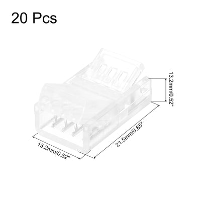 Harfington LED Strip Connector 4 Pin, 10mm LED Connectors for Strip Lights, Pack of 20