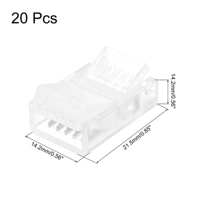 Harfington LED Strip Connector 5 Pin, 10mm LED Connectors for Strip Lights, Pack of 20