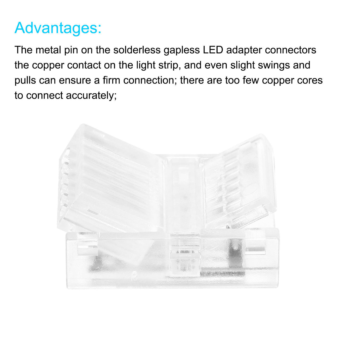 Harfington LED Strip Connector 6 Pin, 12mm LED Connectors for Strip Lights, Pack of 20