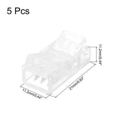 Harfington LED Strip Connector 3 Pin, 8mm LED Connectors for Strip Lights, Pack of 5