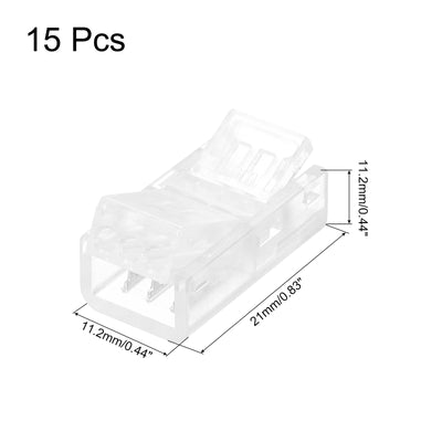 Harfington LED Strip Connector 3 Pin, 8mm LED Connectors for Strip Lights, Pack of 15