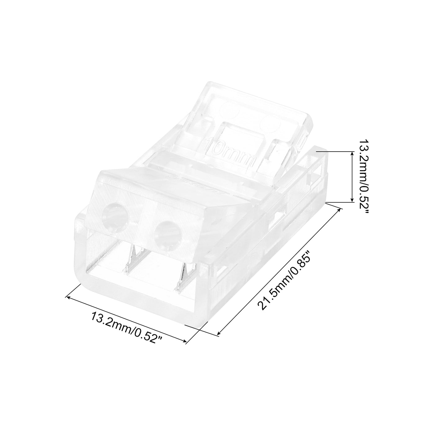 Harfington LED Strip Connector 2 Pin, 10mm LED Connectors for Strip Lights, Pack of 40