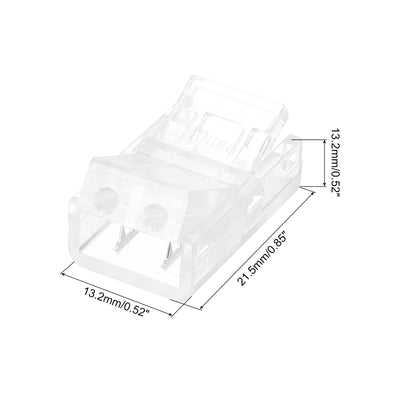 Harfington LED Strip Connector 2 Pin, 10mm LED Connectors for Strip Lights, Pack of 40