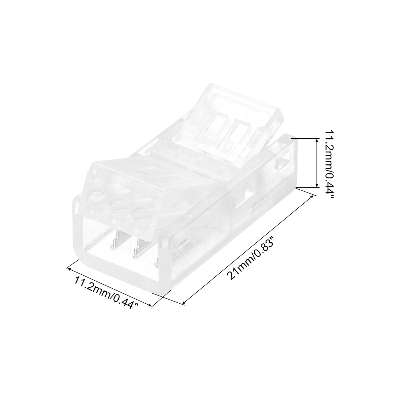 Harfington LED Strip Connector 3 Pin, 8mm LED Connectors for Strip Lights, Pack of 40