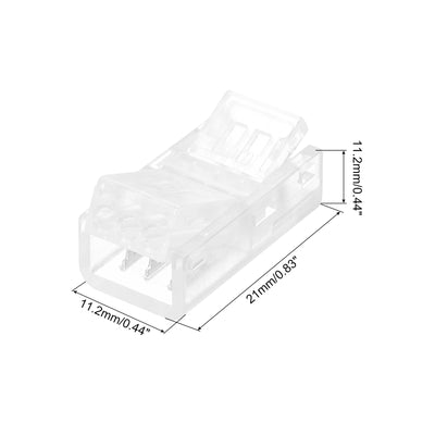 Harfington LED Strip Connector 3 Pin, 8mm LED Connectors for Strip Lights, Pack of 40