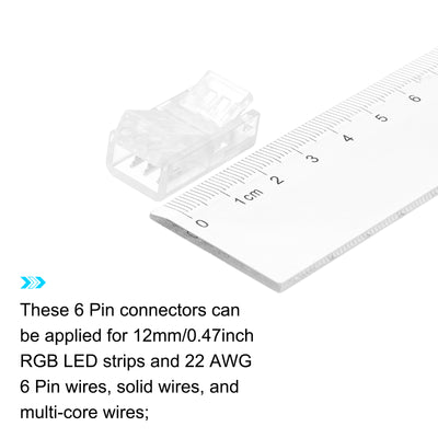 Harfington LED Strip Connector 3 Pin, 8mm LED Connectors for Strip Lights, Pack of 40
