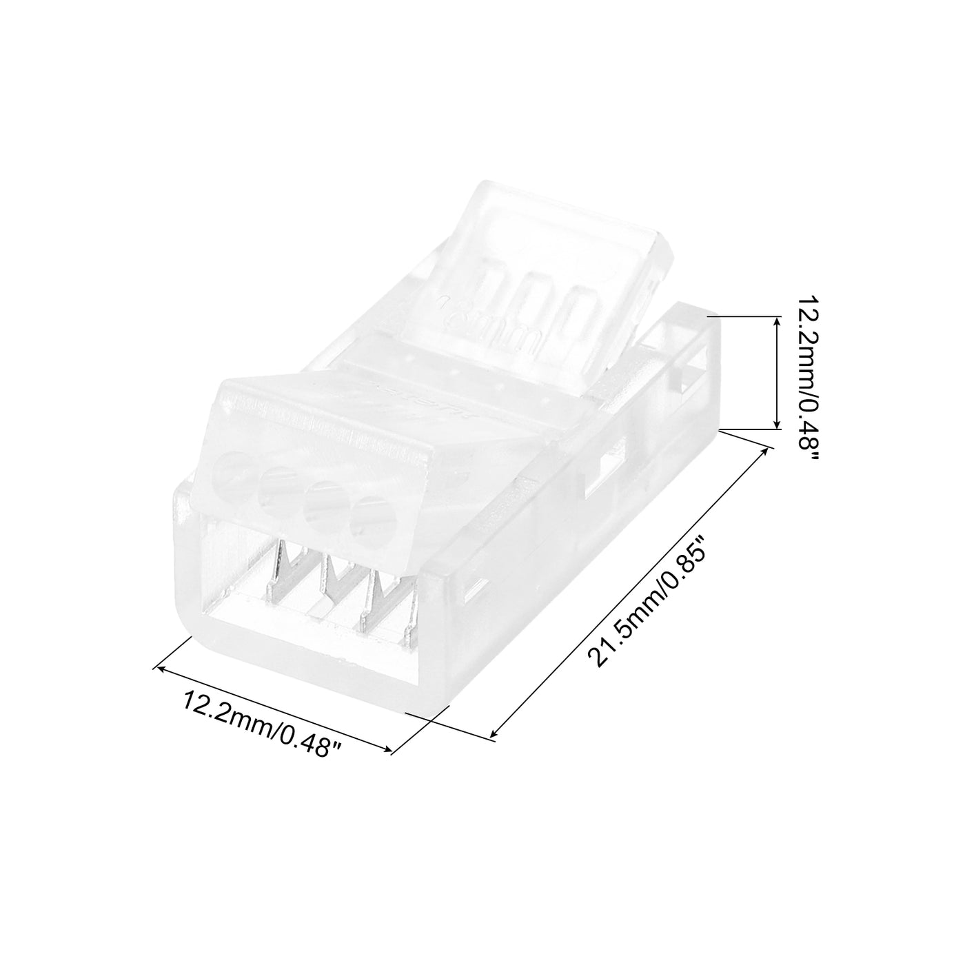 Harfington LED Strip Connector 4 Pin, 8mm LED Connectors for Strip Lights, Pack of 40